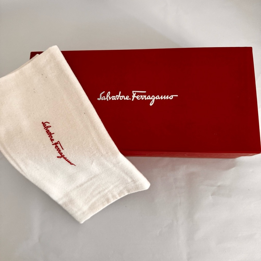 Salvatore Ferragamo Dust Bag and Shoe Box Empty for Storage Dustbag Red - Picture 1 of 4